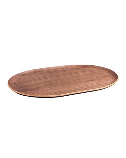 Plateau Ovale Brun 40x25cm