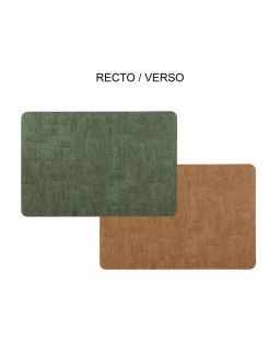 Set de Table Fabrik Rect Vert Marron