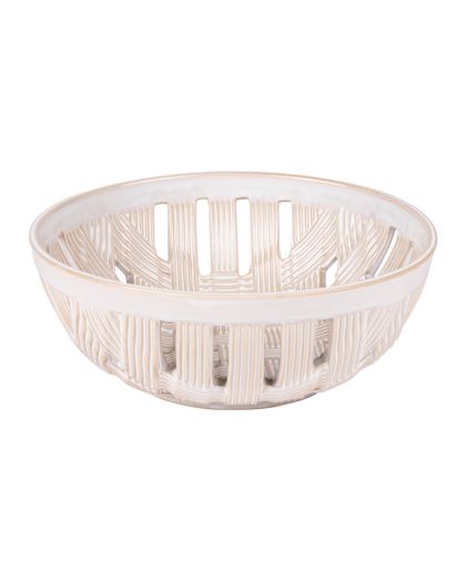 Corbeille Tressee Ø24cm Beige