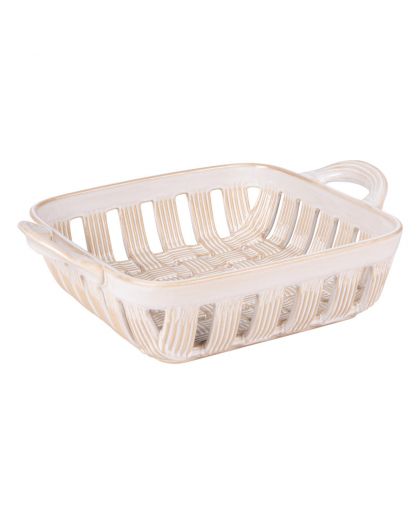 Corbeille Tressee 29X23 Beige