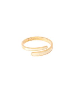 Bague Ajustable Double Laquée,Coloris Blanc Sable