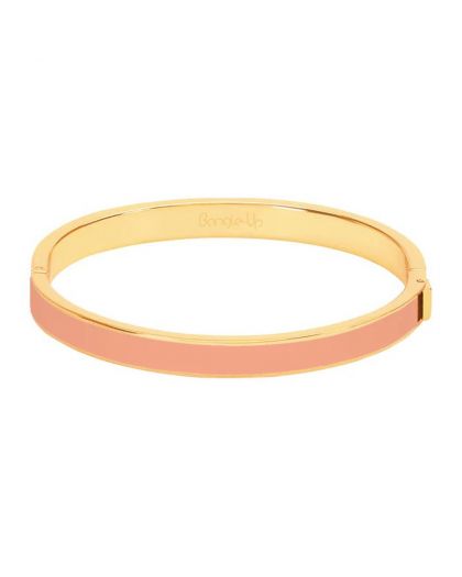 Bracelet À Fermoir En Métal Finition Or Et Laque,Coloris Orange Corail