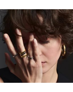 Bague En Laiton Finition Or 0,5 Microns, Ajustable, Taille Unique ,Coloris Rho