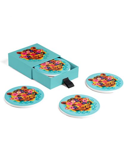 Set De 4 Dessous-De-Verre En Céramique Masktiger