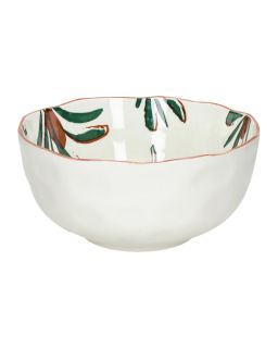  Mykonos Saladier Porcelaine Ø24 X H 11,5 Cm Vert