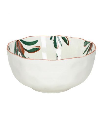  Mykonos Saladier Porcelaine Ø24 X H 11,5 Cm Vert