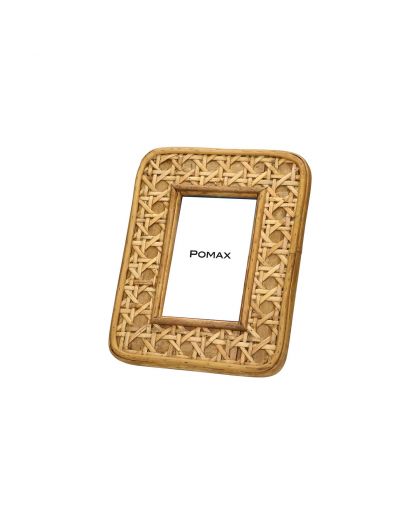  Imagine Cadre À Pfotp Rotin / Mdf L 19 X W 2,5 X H 24 Cm Naturel