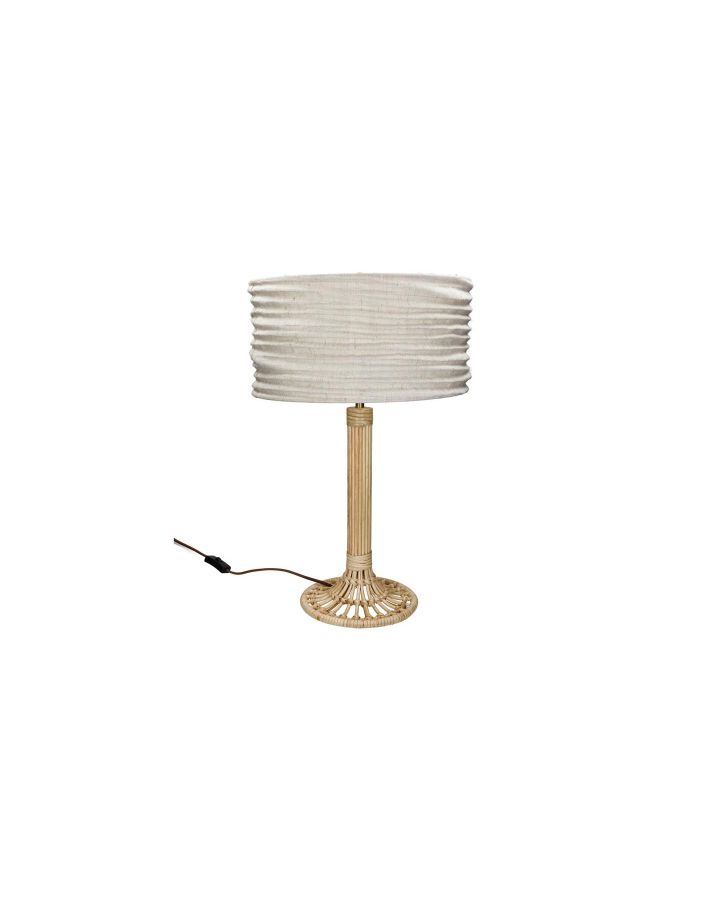  Maestro Lampe De Table Rotin / Jute Ø38 X H 60 Cm Naturel