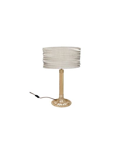  Maestro Lampe De Table Rotin / Jute Ø38 X H 60 Cm Naturel