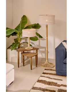  Maestro Lampe De Table Rotin / Jute Ø38 X H 60 Cm Naturel