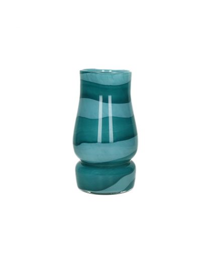  Waves Vase Verre Ø15 X H 27 Cm Turquoise