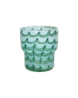  Waves Vase Verre Ø17,5 X H 19,5 Cm Aqua