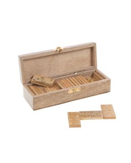 Boite Dominos En Bois Clair Dont Eco : 0.06