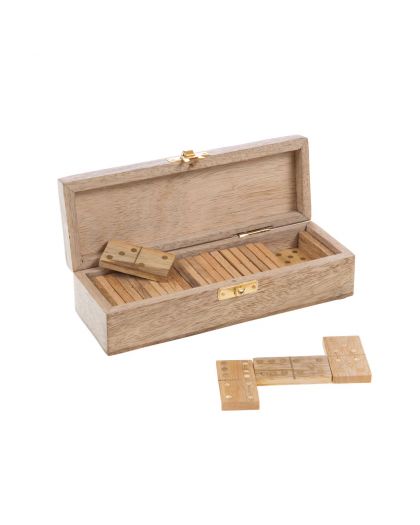 Boite Dominos En Bois Clair Dont Eco : 0.06