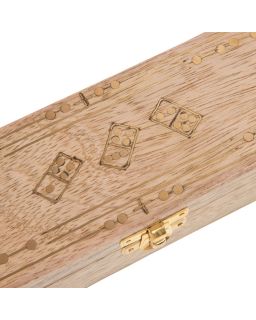 Boite Dominos En Bois Clair Dont Eco : 0.06