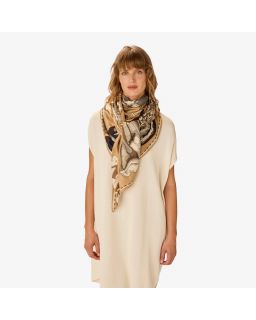 Carre 130 Archives 52% Soie 48% Modal Naturel Taille 130X130 Cm Carre 130 Archives 52% Soie 48% Modal Naturel Taille 130X130 Cm