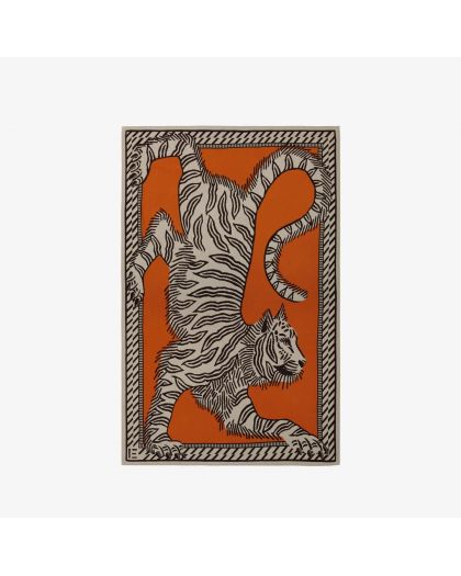 Plaid 130 Mantra 100% Coton Orange Taille 130X190 Cm