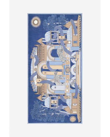 Etole 100 Nicolas 100% Laine Bleu Taille 100X190 Cm