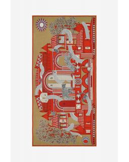 Etole 100 Nicolas 100% Laine Rouge Taille 100X190 Cm