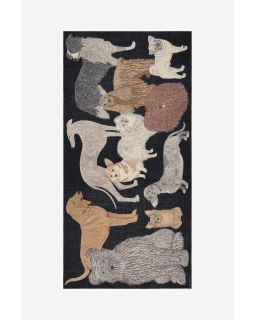 Etole 100 Toutou 100% LaineNoir Taille 100X190 Cm