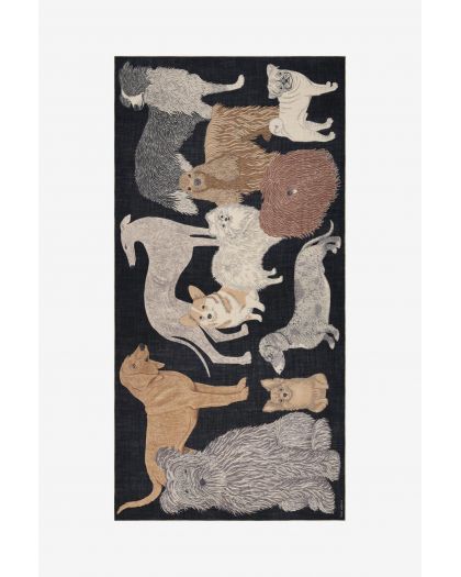 Etole 100 Toutou 100% LaineNoir Taille 100X190 Cm