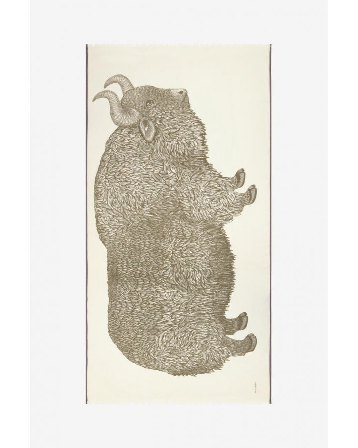Etole 100 Walter 100% Laine Blanc Taille 100X190 Cm
