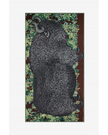 Etole 100 Walter 100% Laine Kaki Taille 100X190 Cm