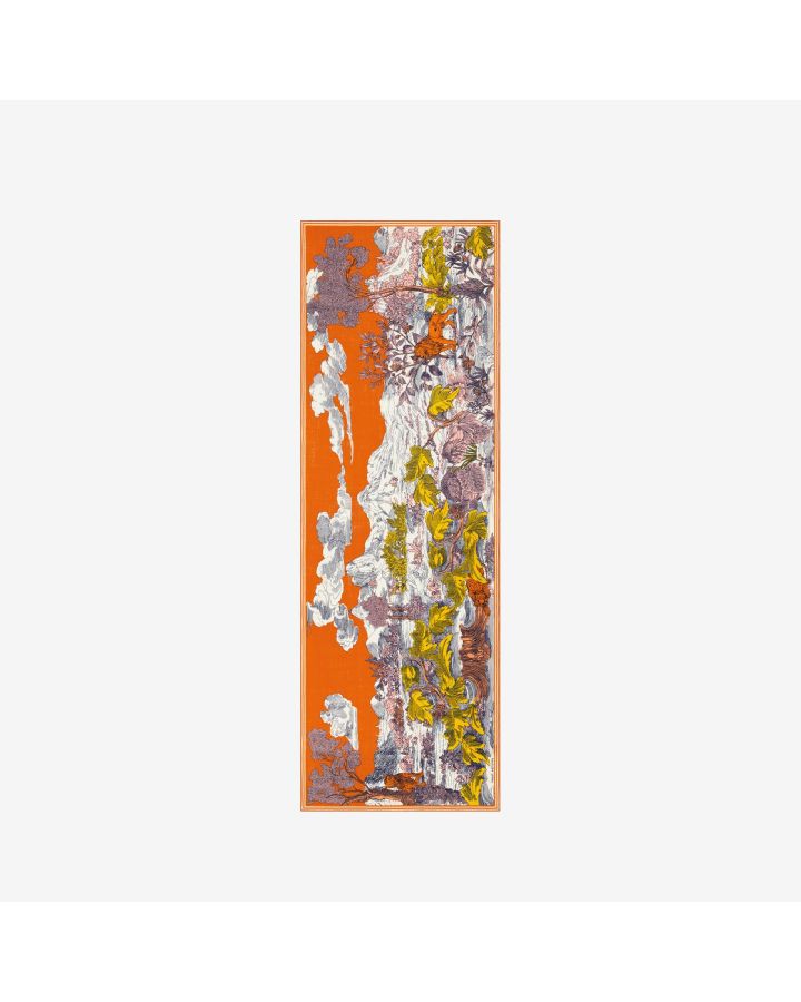 Etole 70 Histoire 100% Laine Orange Taille 70X190 Cm