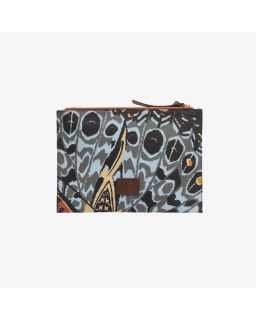 Pochette Papillons Naturel Corps Coton Finitions 100%CuirTaille 27X19 Cm