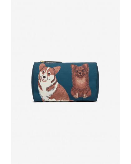 Trousse S Toutou Duck Bleu Canard Corps 100% Polyester Finitions 100%Cuir Tail