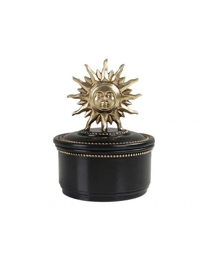 Boite Soleil Noir Et Dore 8,4X11,2Cm