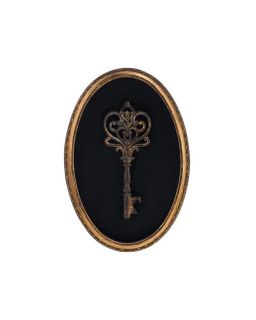 Deco Murale Cle Velours NoiretDore 21,4X31,2Cm