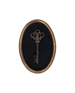 Deco Murale Cle Velours NoiretDore 21,4X31,2Cm