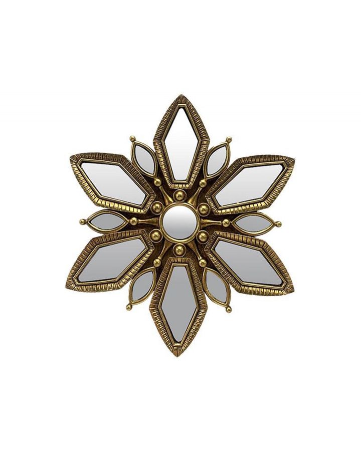 Deco Murale Flocon Dore 20,5X23,5Cm