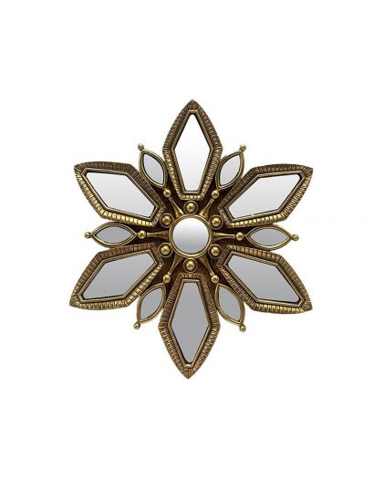 Deco Murale Flocon Dore 20,5X23,5Cm