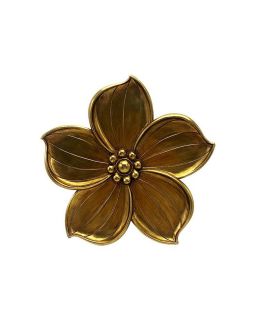 Deco Murale Fleur Dore 20,5Cm