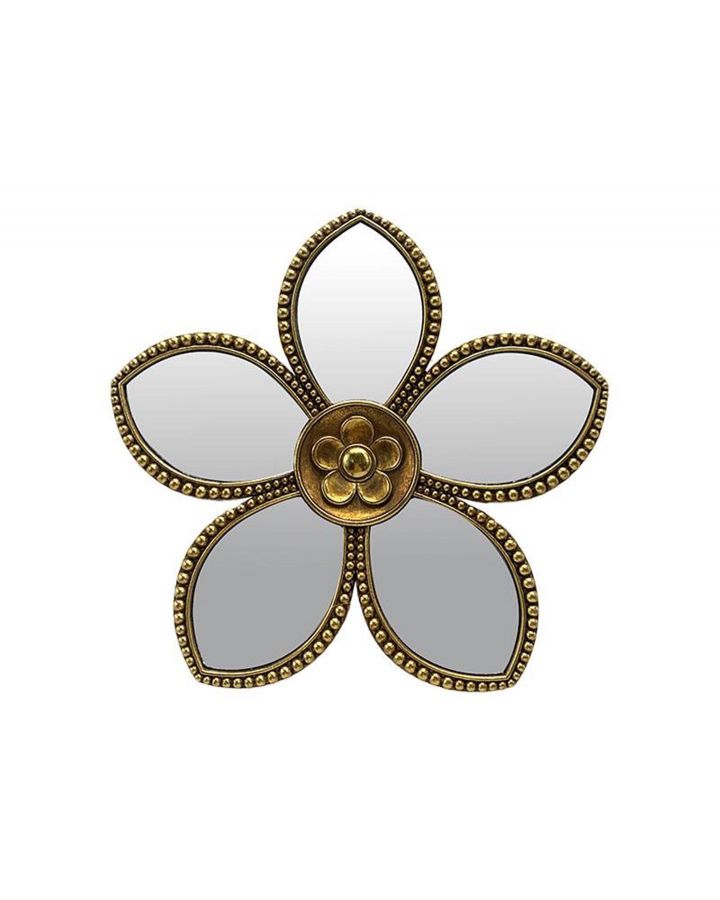 Deco Murale Fleur Miroir 20,5Cm