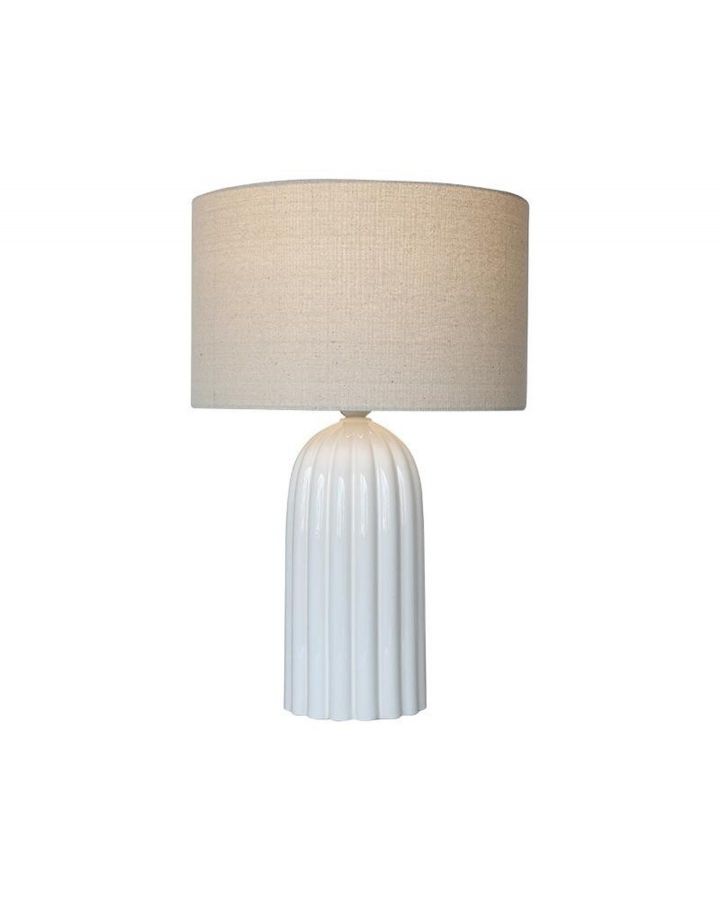 Lampe Ceramique Blanc 35X52Cm L