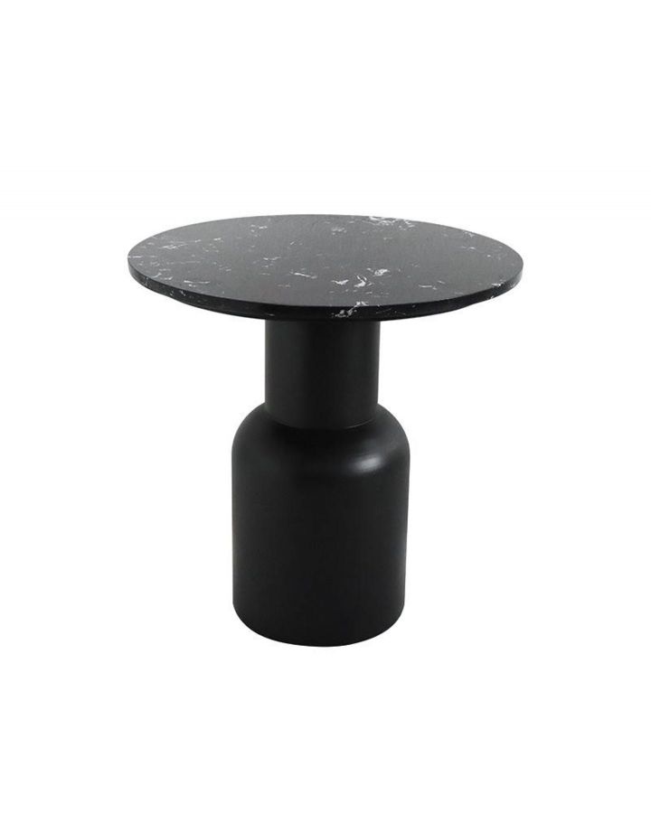 Sellette Metal Et Marbre Noir 45X46Cm M