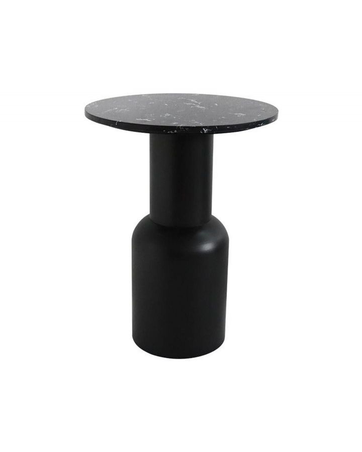 Sellette Metal Et Marbre Noir 40X54Cm M