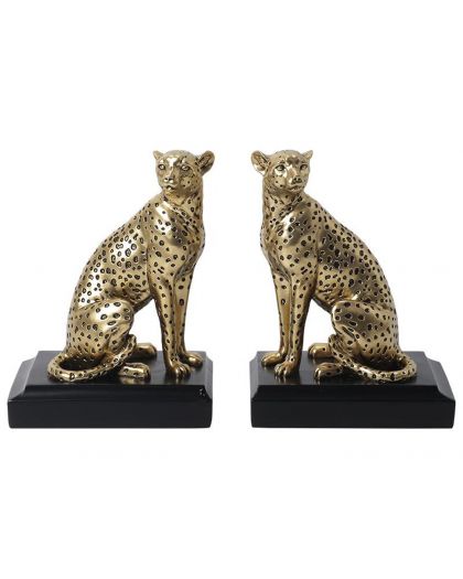 Serre Livres Leo NoiretDore 25.5X9X16.8Cm Sl