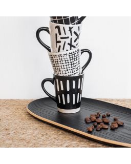 Plateau Ovale Noir 31X15Cm