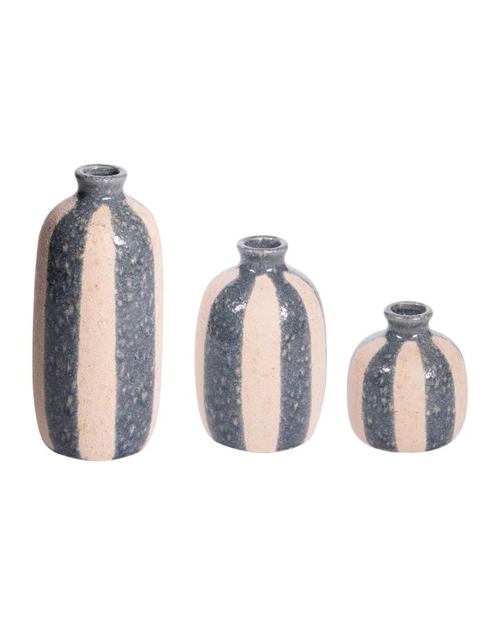 Trio Vases Terrano Bleu