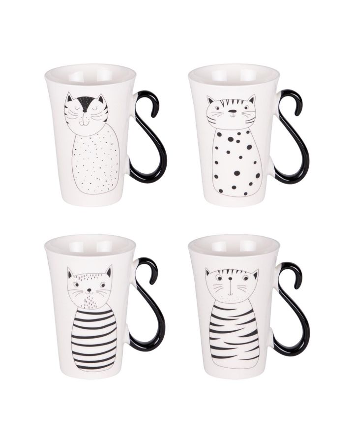 Coffret 4 Mugs 35Cl Miaou