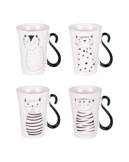 Coffret 4 Mugs 35Cl Miaou