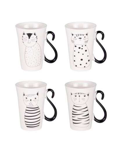 Coffret 4 Mugs 35Cl Miaou
