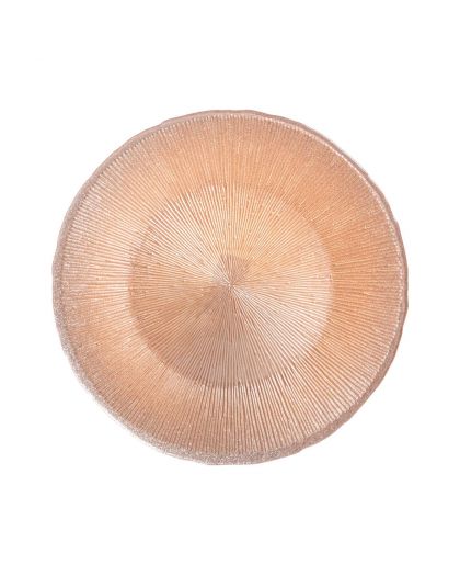 Assiette Plate Glitter Dore 28Cm