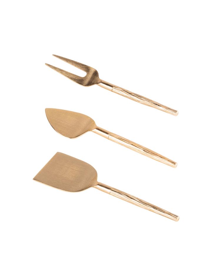 Service De 3 Couteaux Fromage Or Kleofina
