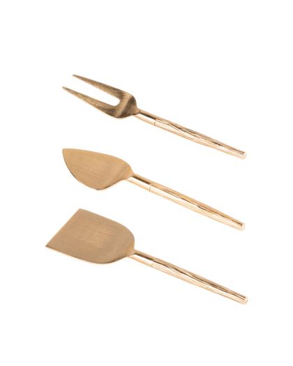 Service De 3 Couteaux Fromage Or Kleofina
