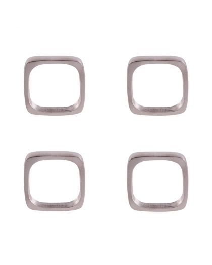 Coffret De 4 Rond Serviet Argent Elite